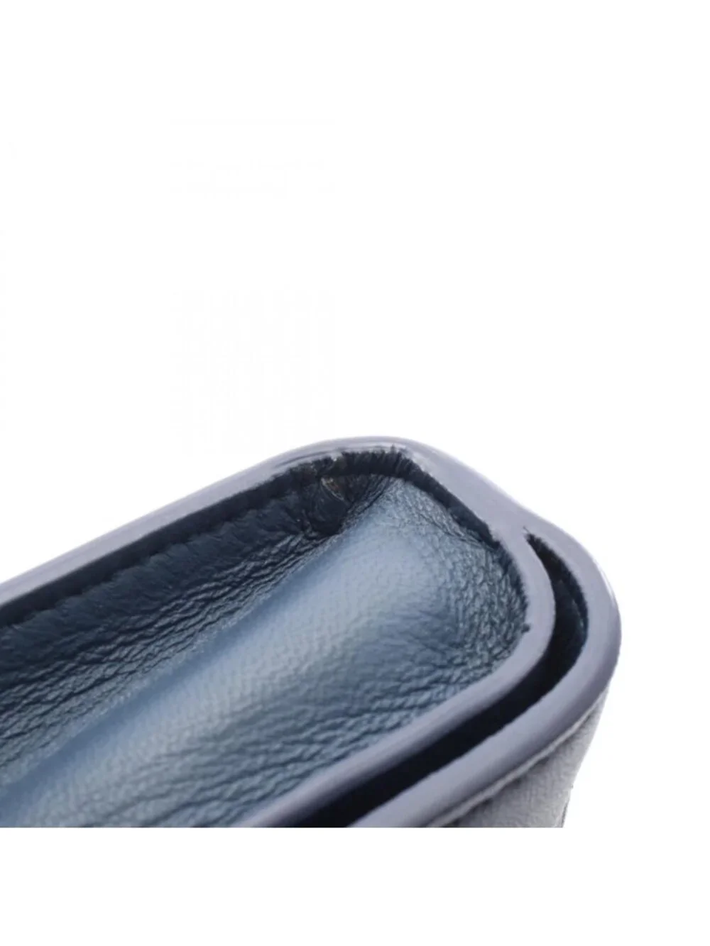 Bottega Veneta Clutch Micro Macro Blue Black Lambskin